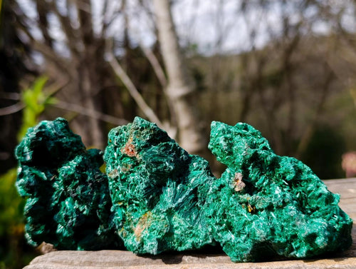 Natural Silky Malachite Specimens x 12 From Kasompe, Congo - Toprock Gemstones and Minerals 