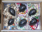 Polished Black Basalt Eggs x 6 From Madagascar - Toprock Gemstones and Minerals 