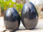 Polished Black Basalt Eggs x 6 From Madagascar - Toprock Gemstones and Minerals 