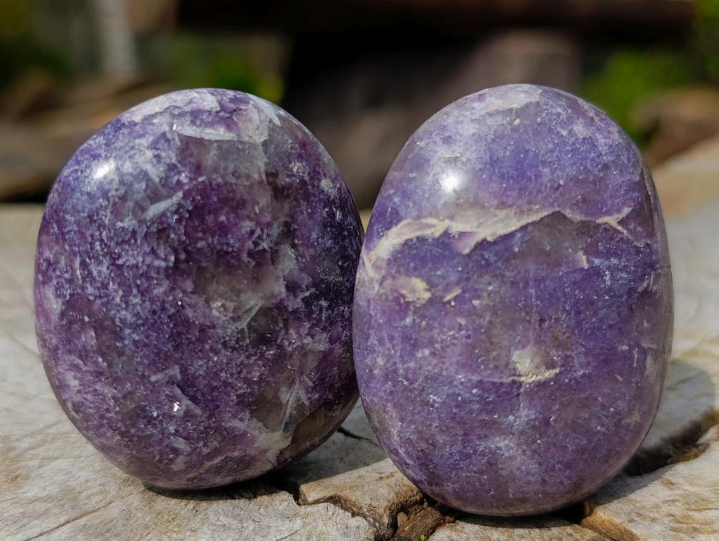 Polished Lepidolite Galets x 20 From Ambatondrazaka, Madagascar - Toprock Gemstones and Minerals 