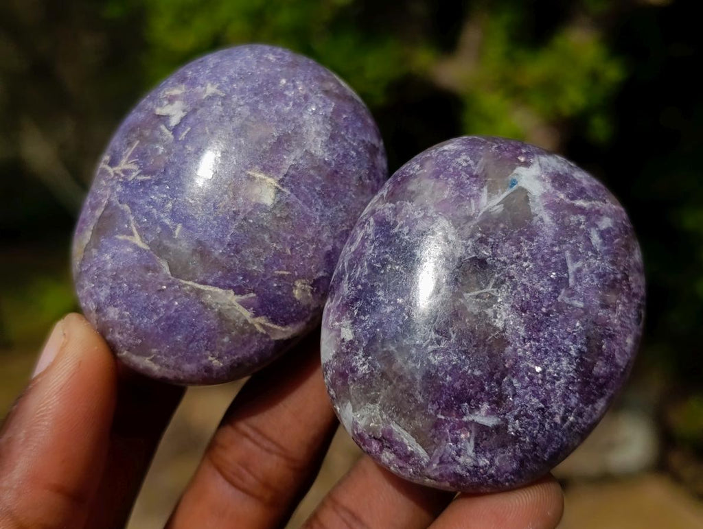Polished Lepidolite Galets x 20 From Ambatondrazaka, Madagascar - Toprock Gemstones and Minerals 