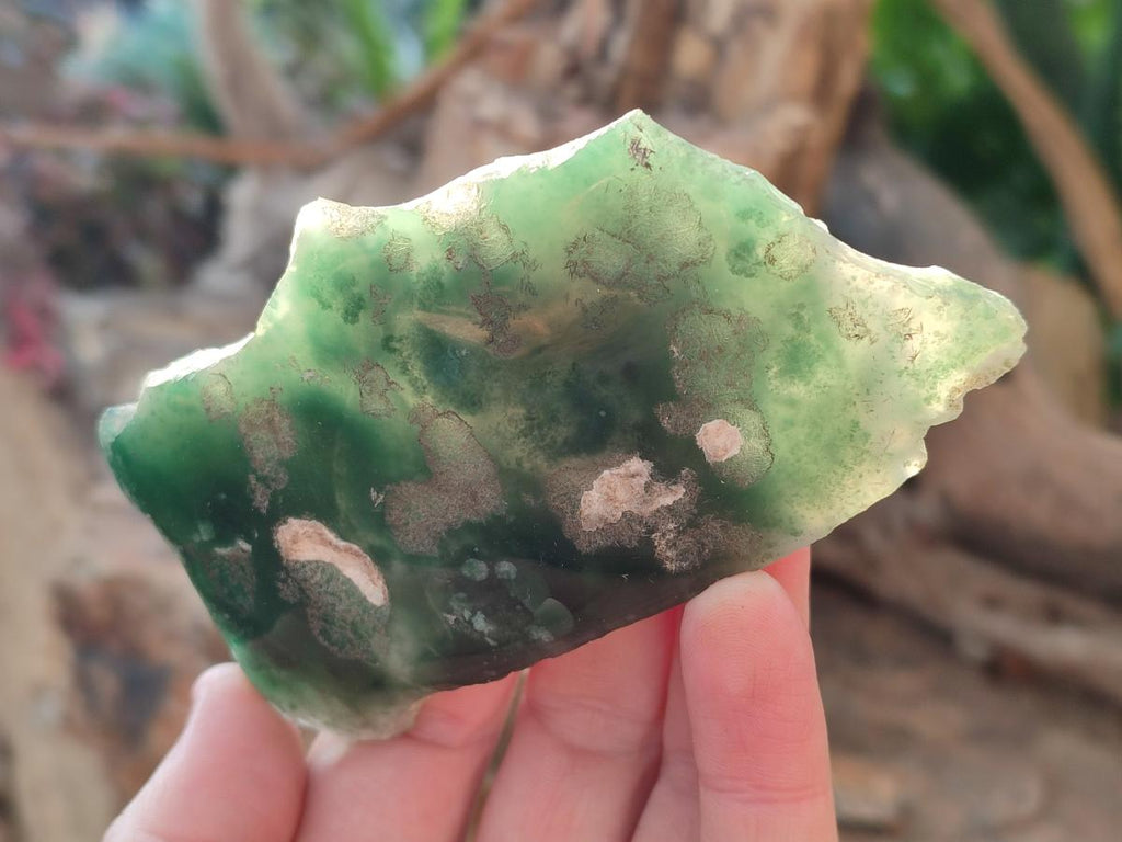 Polished One Side Mtorolite Chrysoprase Slices x 12 From Mutorashanga, Zimbabwe - Toprock Gemstones and Minerals 
