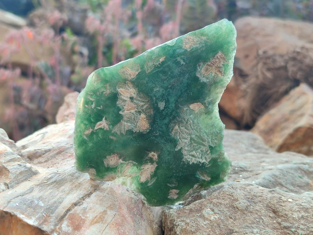 Polished One Side Mtorolite Chrysoprase Slices x 12 From Mutorashanga, Zimbabwe - Toprock Gemstones and Minerals 