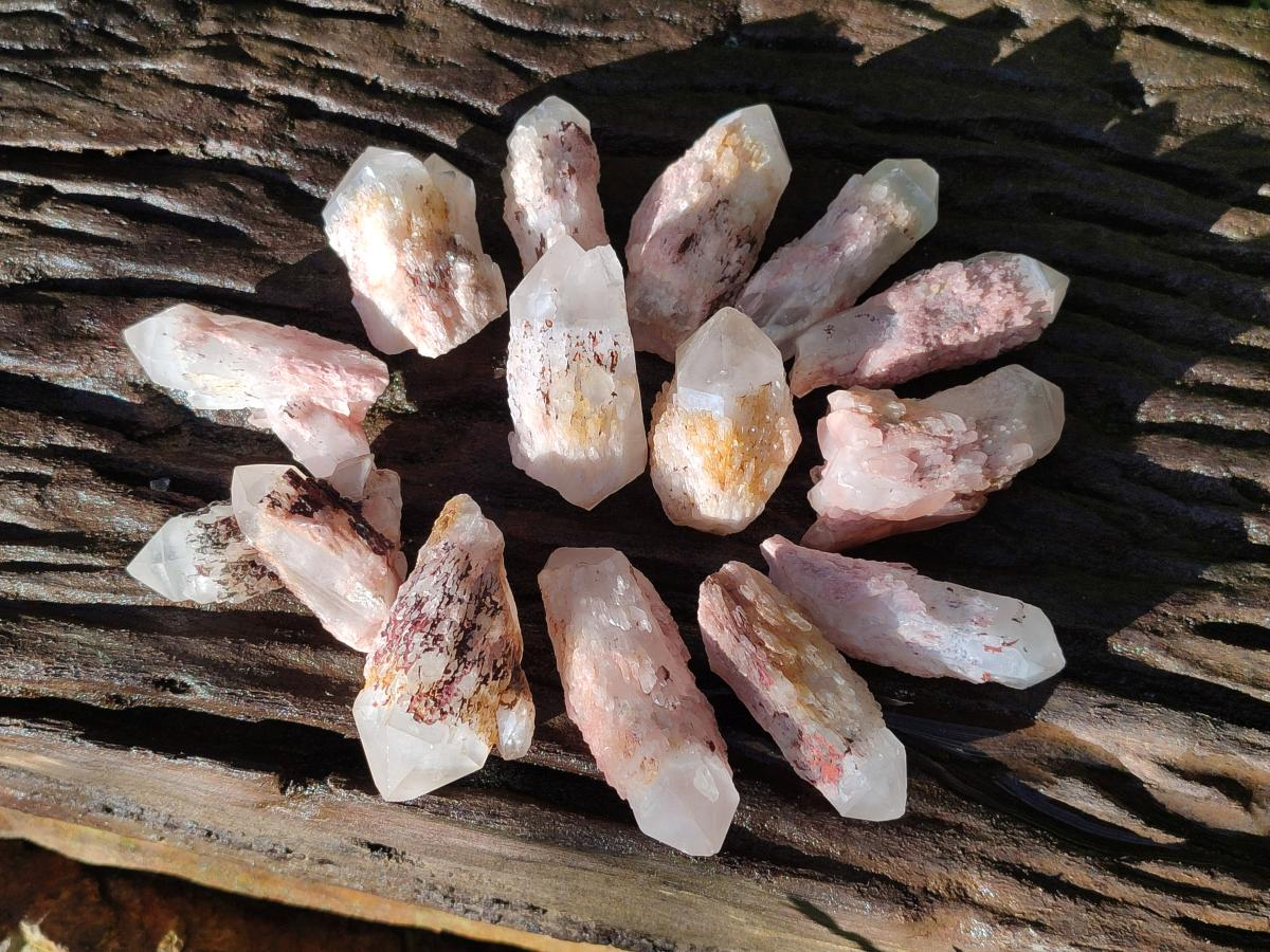 Natural Mini Single Window Pineapple Quartz Crystals x 35 From Antsirabe, Madagascar - Toprock Gemstones and Minerals 