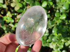 Polished Large Clear Quartz Crystal Palm Stones x 12 From Madagascar - Toprock Gemstones and Minerals 