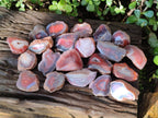 Polished One Side Red Shashe River Agate Nodules x 35 From Shashe River, Zimbabwe - Toprock Gemstones and Minerals 