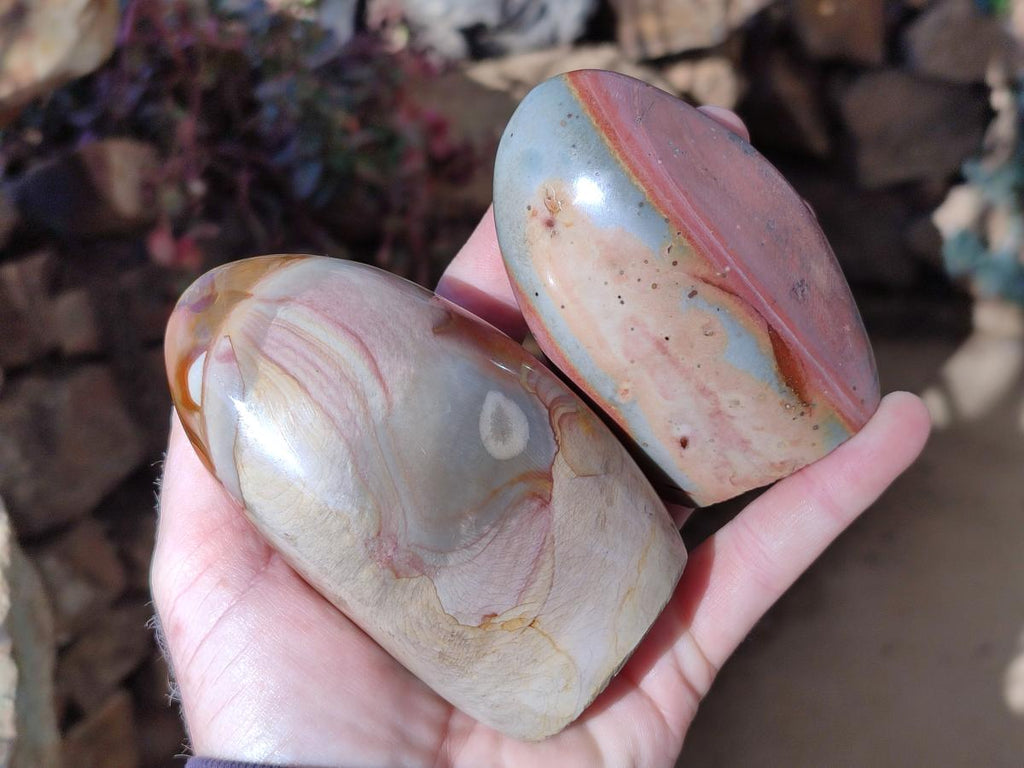 Polished Polychrome Jasper Standing Display Pieces x 4 From Androka, Madagascar - Toprock Gemstones and Minerals 