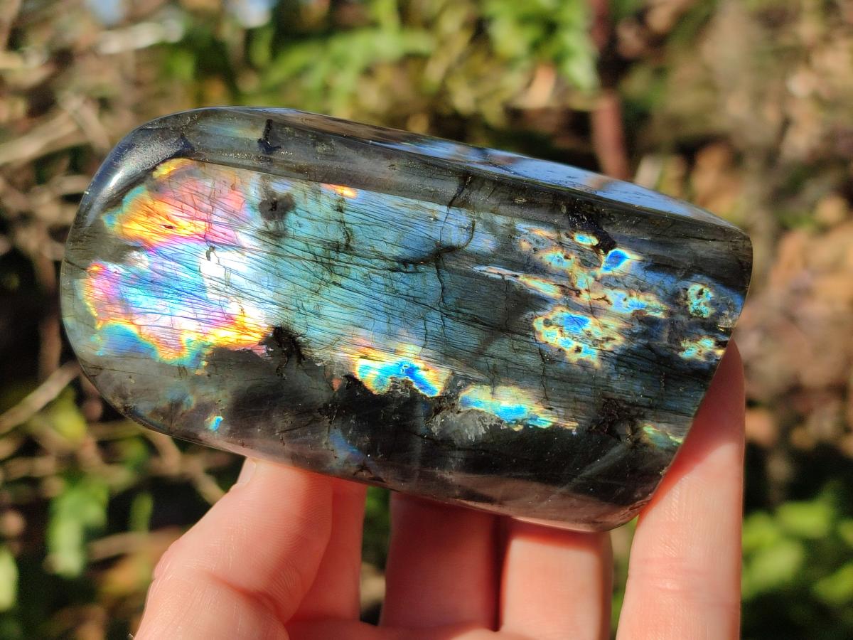 Polished Labradorite Standing Display Pieces x 3 From Madagascar - Toprock Gemstones and Minerals 
