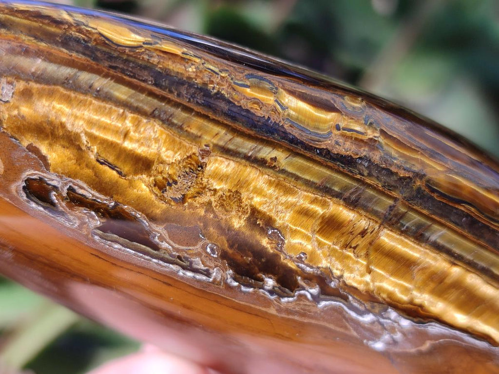 Polished Golden Tigers Eye Standing Display Pieces x 4 From Prieska, South Africa - Toprock Gemstones and Minerals 