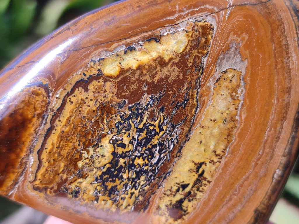 Polished Golden Tigers Eye Standing Display Pieces x 4 From Prieska, South Africa - Toprock Gemstones and Minerals 