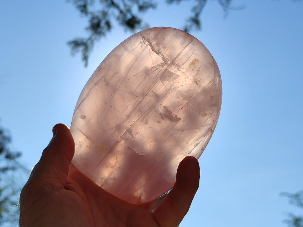 Polished Gemmy Rose Quartz Standing Display Pieces x 2 From Madagascar - Toprock Gemstones and Minerals 