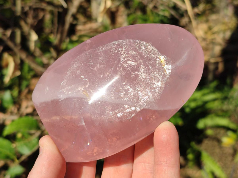 Polished Gemmy Rose Quartz Standing Display Pieces x 2 From Madagascar - Toprock Gemstones and Minerals 