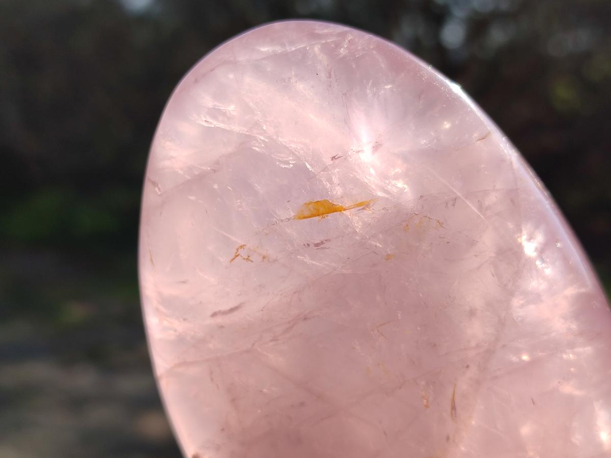 Polished Gemmy Rose Quartz Standing Display Pieces x 2 From Madagascar - Toprock Gemstones and Minerals 
