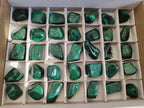 Polished Flower Banded Malachite Free Forms x 35 From Congo - Toprock Gemstones and Minerals 