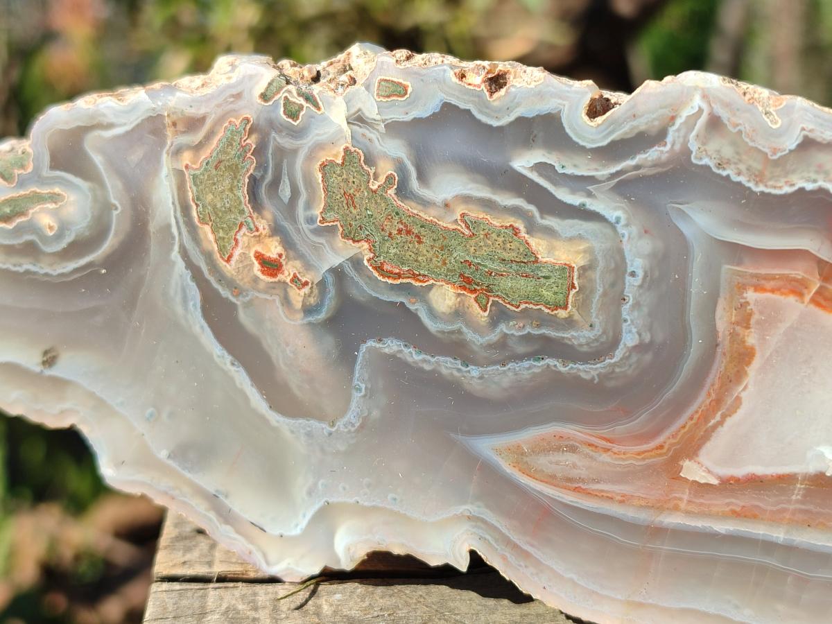 Polished One Side Red Shashe River Sardonyx Agate Slices x 4 From Shashe River, Zimbabwe - Toprock Gemstones and Minerals 
