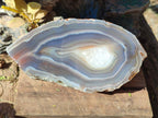 Polished One Side Red Shashe River Sardonyx Agate Slices x 4 From Shashe River, Zimbabwe - Toprock Gemstones and Minerals 