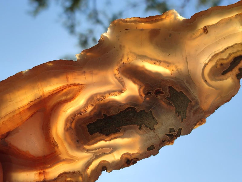 Polished One Side Red Shashe River Sardonyx Agate Slices x 4 From Shashe River, Zimbabwe - Toprock Gemstones and Minerals 
