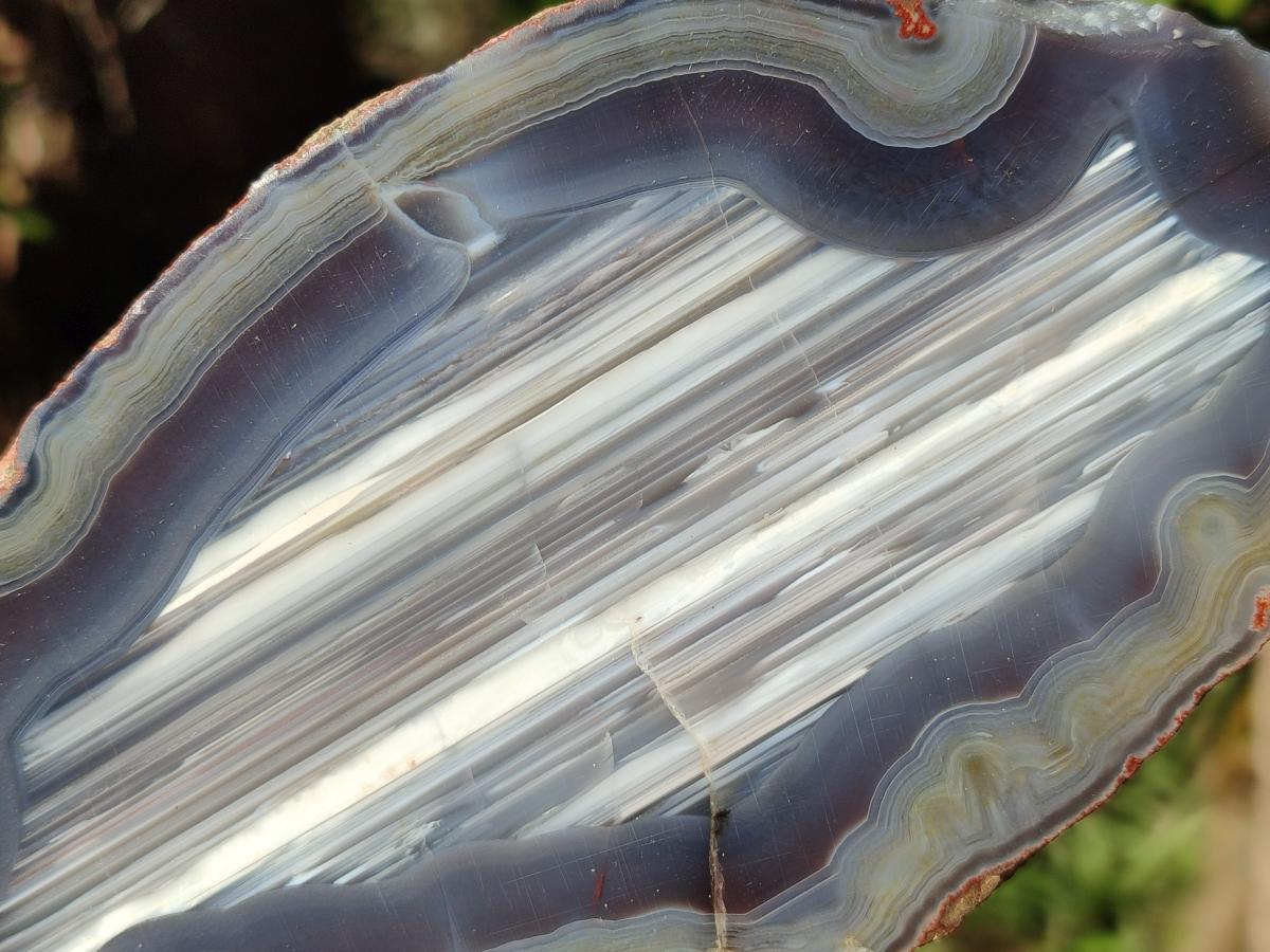 Polished One Side Red Shashe River Sardonyx Agate Slices x 4 From Shashe River, Zimbabwe - Toprock Gemstones and Minerals 