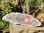 Polished One Side Red Shashe River Sardonyx Agate Slices x 4 From Shashe River, Zimbabwe - Toprock Gemstones and Minerals 
