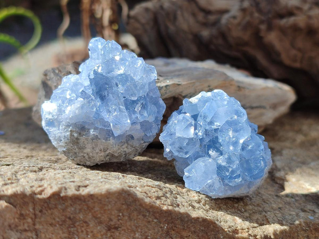 Natural Blue Celestite Specimens x 35 From Sakoany, Madagascar - Toprock Gemstones and Minerals 