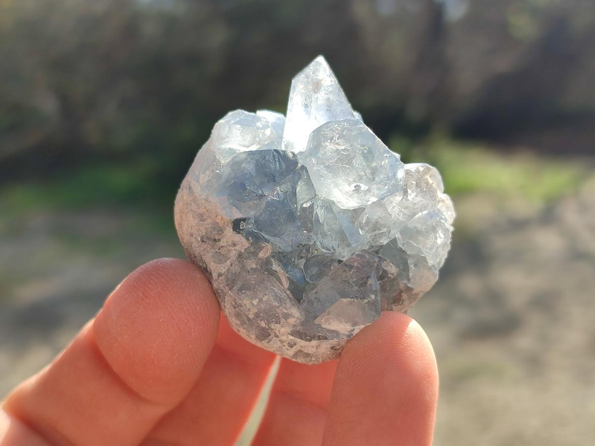 Natural Blue Celestite Specimens x 35 From Sakoany, Madagascar - Toprock Gemstones and Minerals 