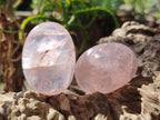 Polished Gemmy Rose Quartz Palm Stones x 35 From Madagascar - Toprock Gemstones and Minerals 
