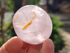 Polished Gemmy Rose Quartz Palm Stones x 35 From Madagascar - Toprock Gemstones and Minerals 