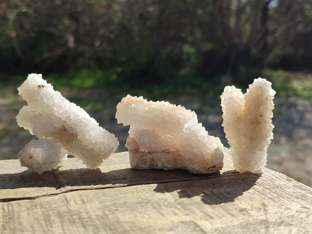 Natural Drusy Stalagmitic Snow Finger Quartz Coated Crystals x 35 From Albert's Mountain, Lesotho - Toprock Gemstones and Minerals 