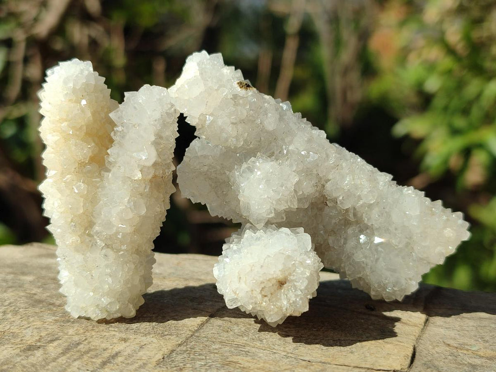 Natural Drusy Stalagmitic Snow Finger Quartz Coated Crystals x 35 From Albert's Mountain, Lesotho - Toprock Gemstones and Minerals 