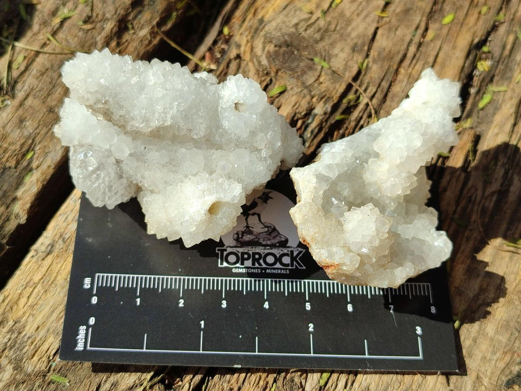 Natural Drusy Stalagmitic Snow Finger Quartz Coated Crystals x 35 From Albert's Mountain, Lesotho - Toprock Gemstones and Minerals 