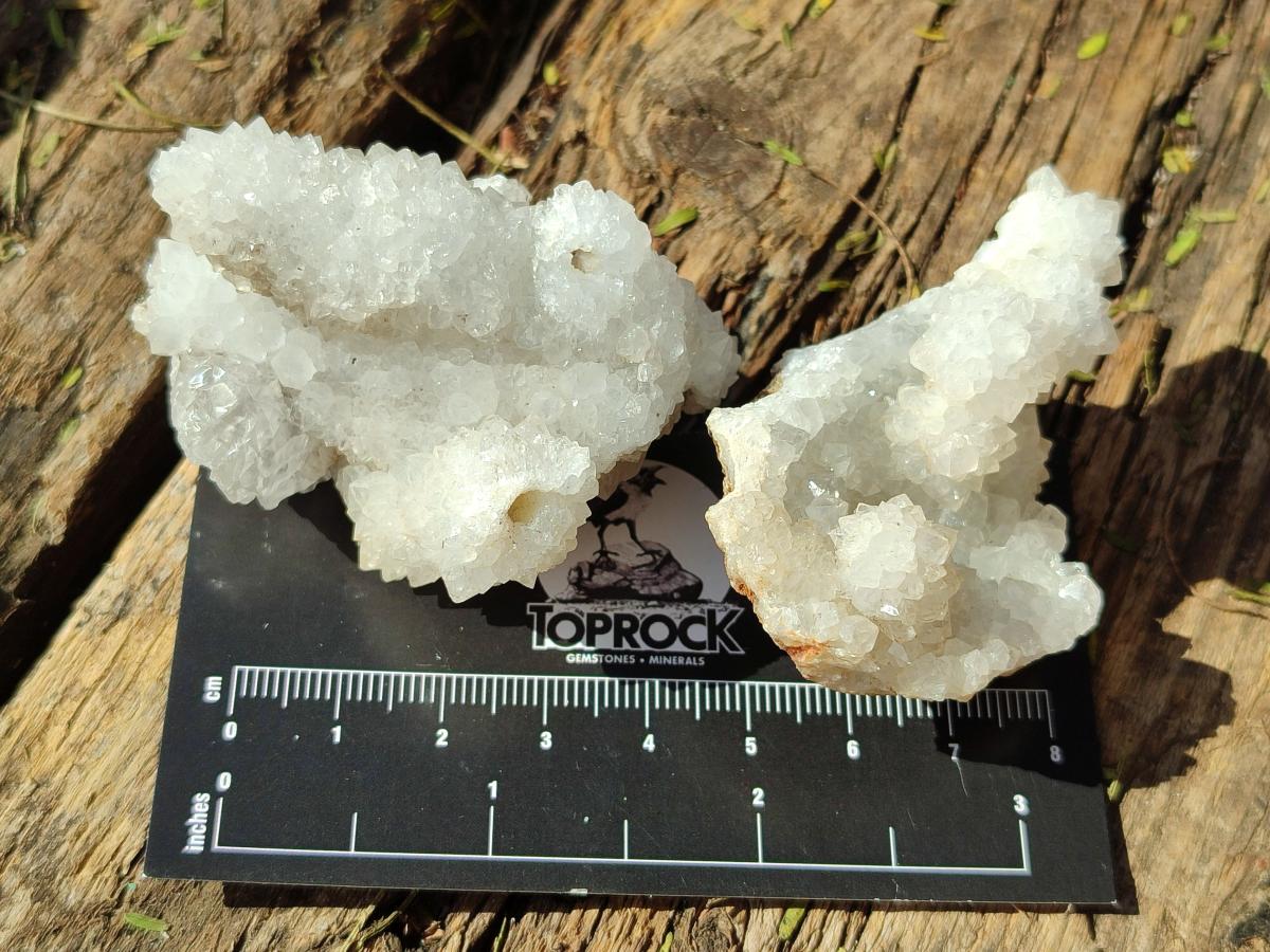 Natural Drusy Stalagmitic Snow Finger Quartz Coated Crystals x 35 From Albert's Mountain, Lesotho - Toprock Gemstones and Minerals 