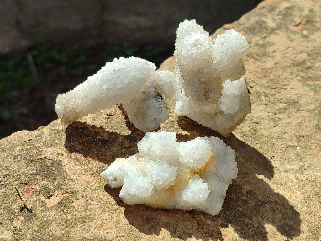 Natural Drusy Stalagmitic Snow Finger Quartz Coated Crystals x 35 From Albert's Mountain, Lesotho - Toprock Gemstones and Minerals 