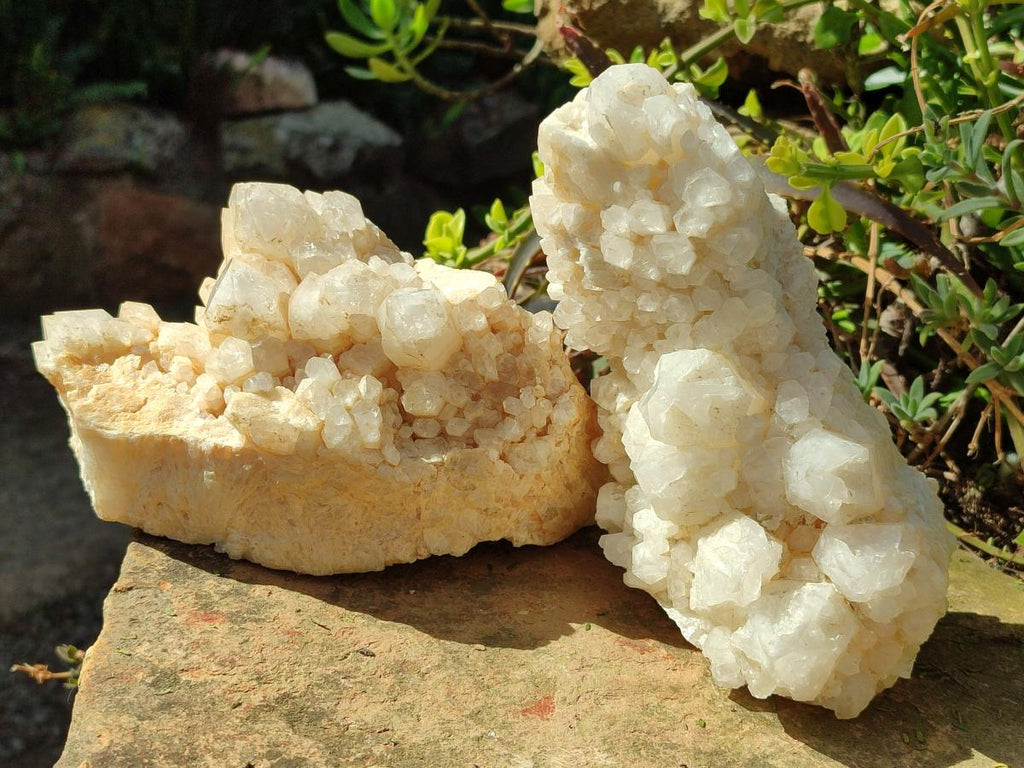 Natural Cascading "Anananas" Candle Quartz Clusters x 2 From Antsirabe, Madagascar - Toprock Gemstones and Minerals 
