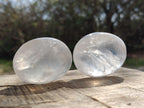 Polished Girasol Pearl Quartz Palm Stones x 12 From Ambatondrazaka, Madagascar - Toprock Gemstones and Minerals 