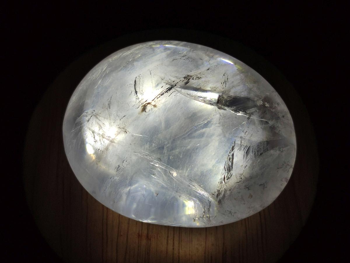 Polished Girasol Pearl Quartz Palm Stones x 12 From Ambatondrazaka, Madagascar - Toprock Gemstones and Minerals 