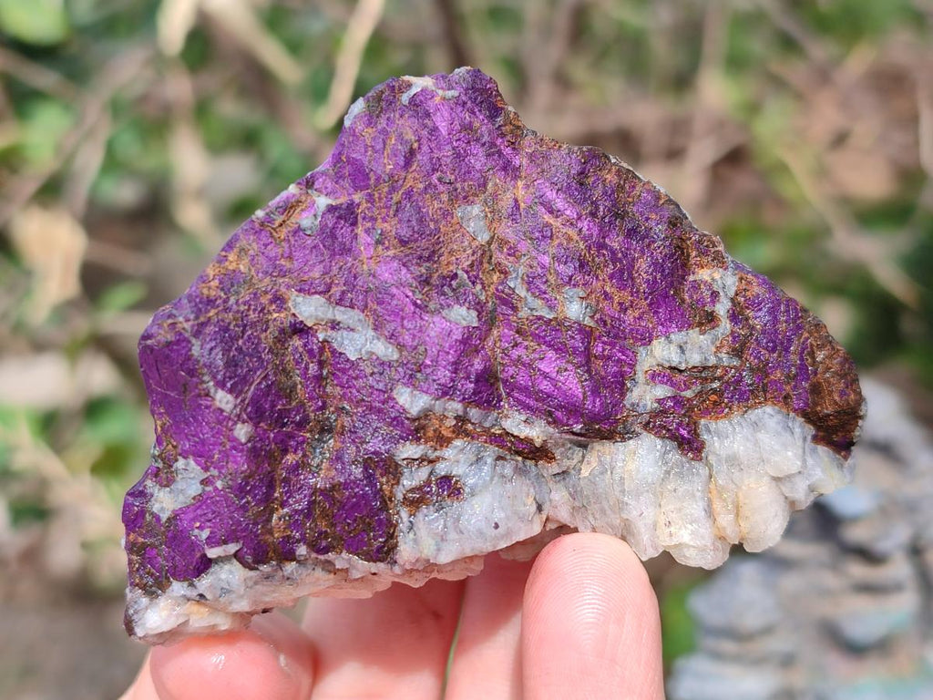 Natural Metallic Cobbed Purpurite Specimens x 6 From Erongo, Namibia - Toprock Gemstones and Minerals 