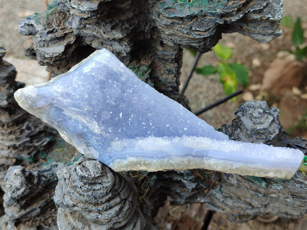 Natural Blue Lace Agate Geode Specimens x 6 From Nsanje, Malawi - Toprock Gemstones and Minerals 
