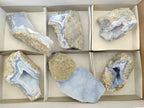 Natural Blue Lace Agate Geode Specimens x 6 From Nsanje, Malawi - Toprock Gemstones and Minerals 