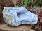 Natural Blue Lace Agate Geode Specimens x 6 From Nsanje, Malawi - Toprock Gemstones and Minerals 