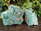 Polished One Side Great Dyke Mtorolite Chrysoprase Slices x 12 From Great Dyke Mountain Range, Zimbabwe - Toprock Gemstones and Minerals 