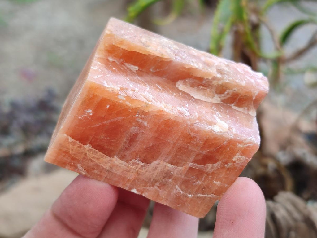 Natural Rhombohedral Sunset Deep Orange Calcite Specimens x 12 From Spitzkop, Namibia - Toprock Gemstones and Minerals 