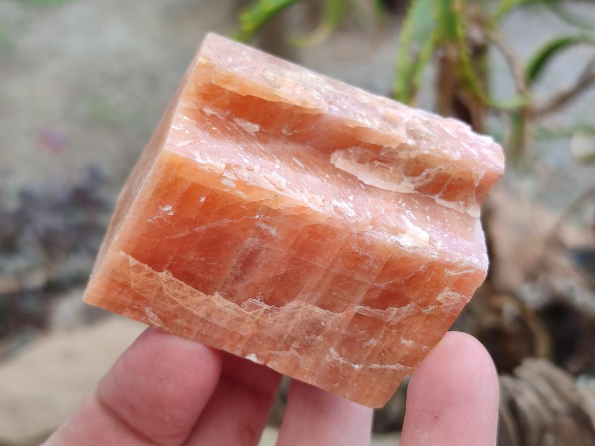 Natural Rhombohedral Sunset Deep Orange Calcite Specimens x 12 From Spitzkop, Namibia - Toprock Gemstones and Minerals 