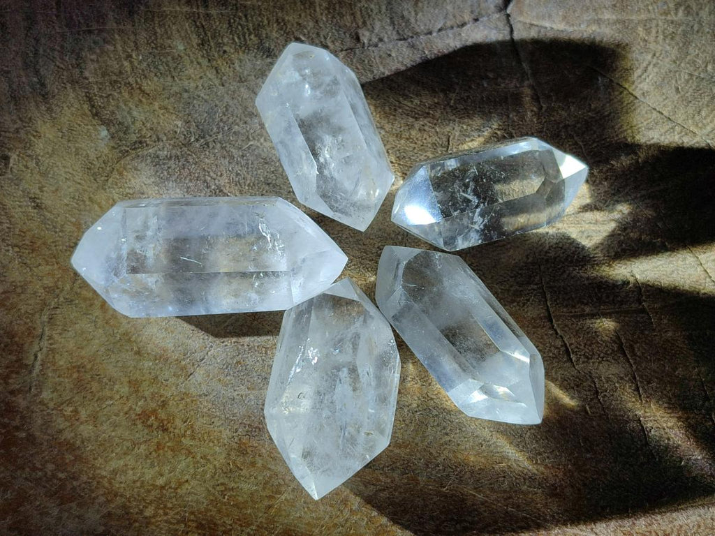 Polished Double Terminated Clear Quartz Crystals x 35 From Madagascar - Toprock Gemstones and Minerals 