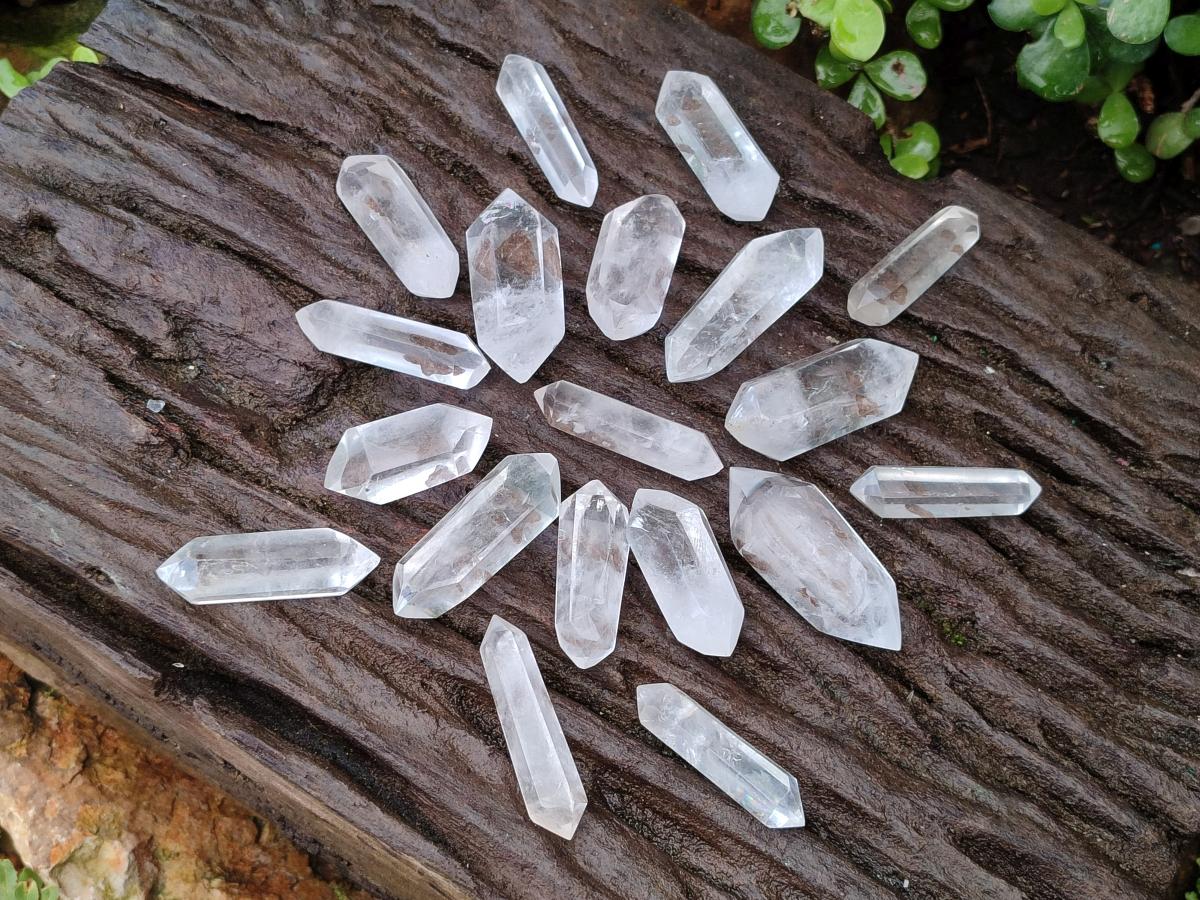 Polished Double Terminated Clear Quartz Crystals x 35 From Madagascar - Toprock Gemstones and Minerals 