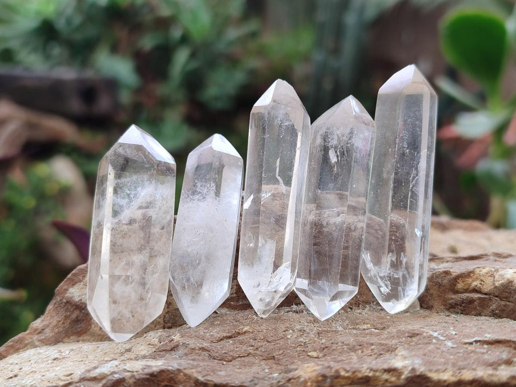 Polished Double Terminated Clear Quartz Crystals x 35 From Madagascar - Toprock Gemstones and Minerals 