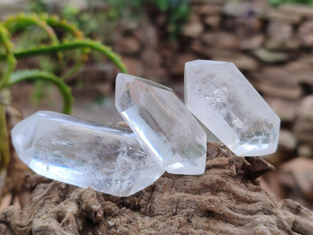 Polished Double Terminated Clear Quartz Crystals x 35 From Madagascar - Toprock Gemstones and Minerals 