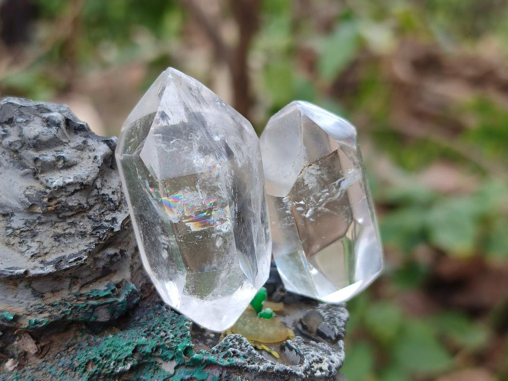 Polished Double Terminated Clear Quartz Crystals x 35 From Madagascar - Toprock Gemstones and Minerals 