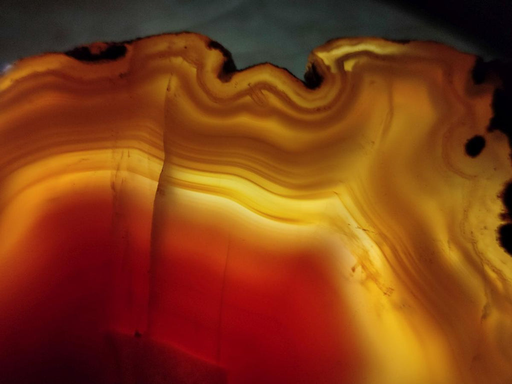 Polished One Side Red Shashe River Agate Slices x 3 From Shashe River, Zimbabwe - Toprock Gemstones and Minerals 