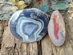 Polished One Side Red Shashe River Agate Slices x 3 From Shashe River, Zimbabwe - Toprock Gemstones and Minerals 