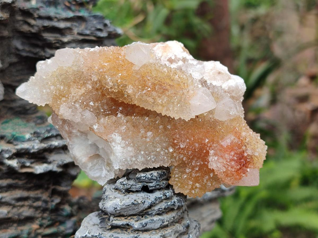 Natural Drusy Fairy Spirit Quartz Clusters x 3 From Boekenhouthoek, South Africa - Toprock Gemstones and Minerals 